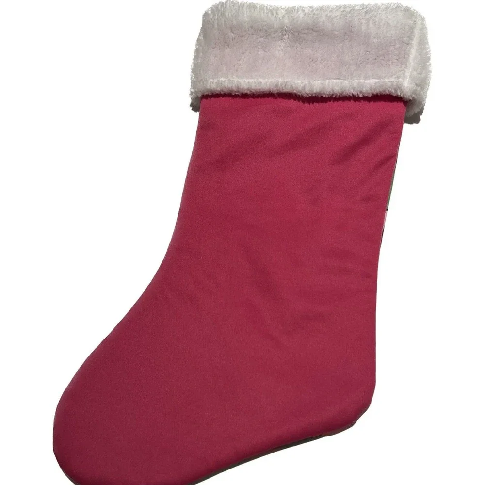 Minnie Mouse Pink‎ with White Faux Fur Disney Christmas Stocking